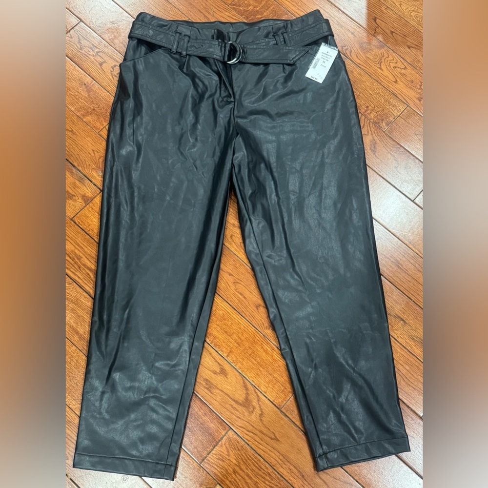 Cleo Black Faux Leather Pants